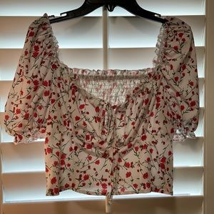 Floral off the shoulder top
